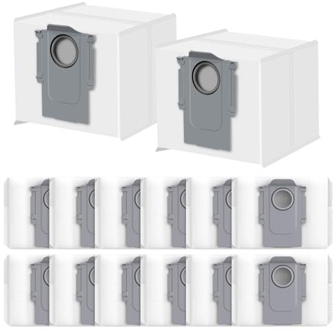 14 Stück Staubbeutel für Roborock S8+/S8 Pro/S7 MaxV/Q7 Max+ Saugroboter | für Q8 Max+, Q5 Pro+, Q5 Max+, Q10 X5+, S5+, Q7 M5+, L5+, 3.4L Große Kapazität, Präzise Passform, Hohe Qualität