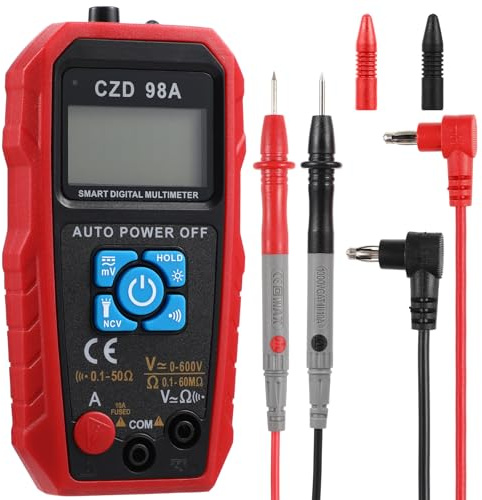 Lurrose Tragbares Digitales Multimeter Messgerät aus Kunststoff mit Automatischer Bereichswahl für Heimgebrauch und Verteilerschrank für Techniker und Enthusiasten