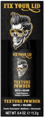 Fix Your Lid Texture Powder for Men | Volumizing Hair Powder with Matte Finish and Long Lasting Hold | Adds Lift, Grit and Texture for Short to Medium Hair, .4 oz