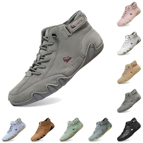 POIUIYQA Chaussures orthopédiques imperméables et respirantes for hommes et femmes – Chaussures de marche pieds nus faites à la main, légères et décontractées, idéales for la randonnée, le travail et