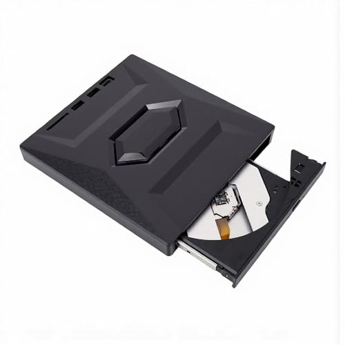 Garsent Externa Blu Ray-enheter, Externa Blueray/DVD-enheter för PC, USB 3.0 Typ C BD DVD CD-brännare för PC Laptop, Bärbar Bluray -spelare för Affärsresor, Semester