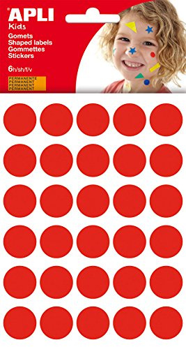 APLI Gummibeutel, rund, 20 mm, rot, 6 Blatt