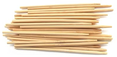 BambooMN 8.5 Long 6mm Thick Bamboo Semi Point Candy Apple, Corn Dog, Multipurpose Food Skewer, 1000 Pieces