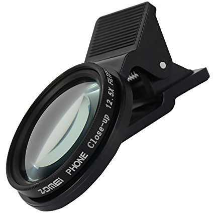 Zomei 4 en 1 Kit de lentilles de caméra pour téléphone Portable, 10X Gros Plan Macro + Filtre Fader ND2-400 + Filtre polarisant CPL avec Clip de 37mm pour iPhone Samsung Smartphones Android