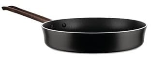 Alessi edo | PU113/20 B - Padella a Manico Lungo in Alluminio con Rivestimento Antiaderente, Manico in Acciaio Inox con Rivestimento in PVD, marrone