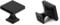 LONTAN 10 Pack Black Square Cabinet Knobs Zinc Alloy Black Cupboard Knobs for Kitchen Drawer and Wardrobe Bathroom Shower