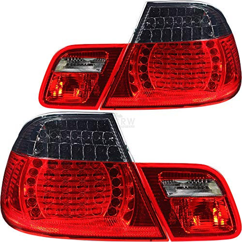 Rückleuchten Set 4-Teilig 3er E46 Coupe Bj. 04.03->> rot schwarz smoke