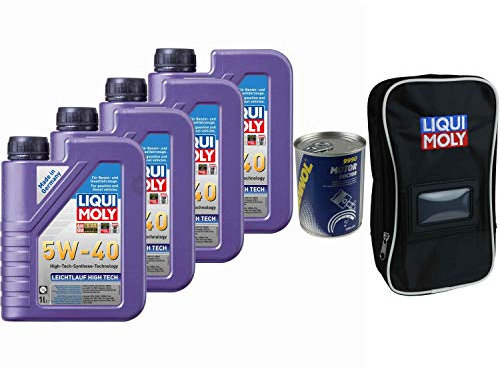 QR-PARTS 69811609 4x1L Liqui Moly Leichtlauf High Tech 5W-40 350ml MANNOL 9990 Motor Doctor Tasche