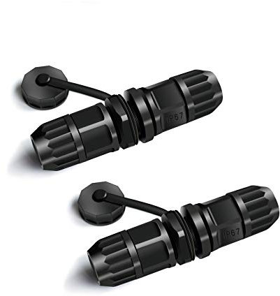 YIOVVOM RJ45 wasserdichter Stecker, Buchse auf Buchse, Panelmontage, 8P8C, CAT 6, CAT 5, CAT 5E, M20 IP67 Ethernet-LAN-Kabel-Koppler, Außenadapter, wetterfeste Verbindung (2er-Pack)