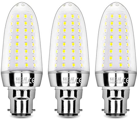 SAUGLAE 15W LED Lampen, 120W Glühlampen Äquivalent, 6000K Kaltweiß, 1700Lm, B22 Bajonett Kappe LED Leuchtmittel, 3 Stück