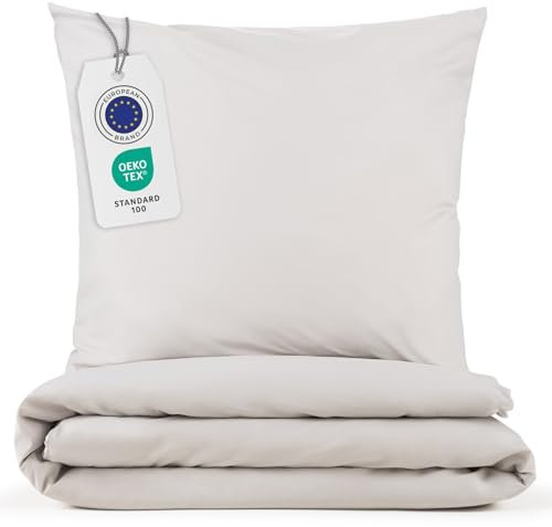 Blumtal Juego de Funda Nordica Cama de 150 - Microfibra Juego de Funda Edredon 220 x 240 y 2 Fundas de Almohada 70x40, Certificado Oeko-Tex, Muy Suave y Transpirable - Gris Claro