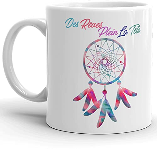 Kalféa Tasse Traumfänger, voller Kopf, Sterne in den Augen, hochwertige Geschenkidee, originelles Geschenk, Weihnachten, Valentinstag, Geburtstag, Party, Herren, Damen, Kinder, Kollegen, Freunde,