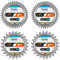 Luckyway 4-Pack 4-1/2 Inch 24T&40T with 3/8 Inch Arbor TCT Circular Saw Blade for Cutting Wood
