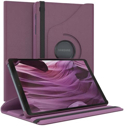 EAZY CASE - Custodia per Samsung Galaxy Tab A7 Lite tablet Cover protettiva Smart Cover Supporto rotante Astuccio pieghevole 360° girevole con funzione stand Similpelle Viola