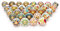 Craft Trade Cabinet Knobs Assorted Colorful Cabinet Knobs Vintage Ceramic Knobs Kitchen Furniture Pull Handles Cabinets Cupboard for Wardrobe Home Interior Décor-Pack of 30