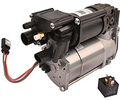 Air Suspension Compressor Pump with Relay Replacement for BMW X5 F15 F85 2013-2018 X6 F16 F86 2014-2019 Air Ride Compressor Pump 37206875177 37206850555 37206868998 Vahaha