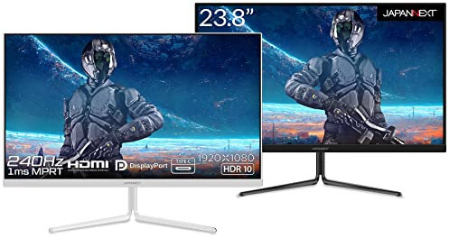 JAPANNEXT JN-238GT240FHDR-CW HDMI DP USB-C 23.8 240Hz Gaming Monitor (bianco)