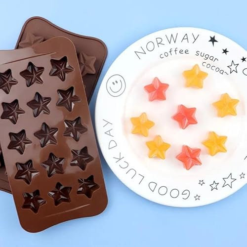 Molde de silicona con forma de estrella para chocolate Onlineforu lTD
