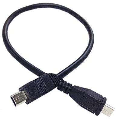 Bolwins K11S Micro USB auf Mini USB Kabel – OTG USB Verbindungskabel, USB 2.0 Mini USB 5-Pin Stecker auf Micro-B Daten- und Ladekabel, 25 cm