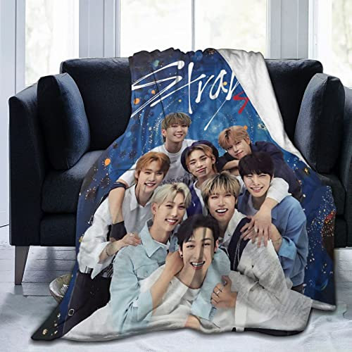 Superweicher Flanell-Überwurf, Hyunjin Bangchan Felix, Decke für Kinder, für Bett, Sofa, Büro, Kniepolster, Bett, Auto, Camping, Strand, Überwurf, Decken, 152,4 x 127,7 cm
