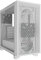 Corsair 3000D AIRFLOW Case per PC Mid-Tower – Ventole a 3 Pin - Supporto di GPU a Quattro Slot – Spazio per Alloggiare Fino a 8 Ventole da 120 mm – Design con Flusso D’aria Elevato – Bianco