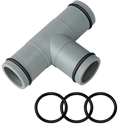 Pool zubehör, Schlauchverbinder 32mm, Poolschlauch adapter, Pool Schlauchhalter, Aabsperrhahn pool, T Joint/Gerade durch, Wartungs/Absperrhahn für Pools mit 32mm Schlauchanschluss (T Joint)