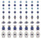 arricraft 32 Pcs Evils Eye Charm, Demon Eye Charm Blue Antique Silver Alloy Bead Pendant Evil Eye Connector Linking for Necklace Bracelet Keychain Jewelry Making Craft Decorations
