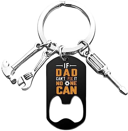 Porte-clés papa | Tournevis | Acier inoxydable DIY Porte-voiture Porte-voiture Rianpesn