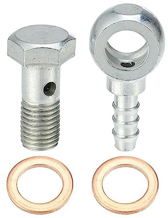 A ABSOPRO Hohlschraube M8x1 Bremse Banjo Hohlschrauben ID 6mm Dichtungs Unterlegscheibensatz für Bremssattel-Hauptbremszylinder