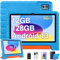 ZIOVO Tablet 10 Pollici Android 13, 12GB RAM+128GB ROM(TF 1TB), 5G WiFi, Octa-Core 2.0 GHz, BT 5.0/8+5 MP/6000mAh/Widget/Per Bambini, Con EVA Caso - Blu