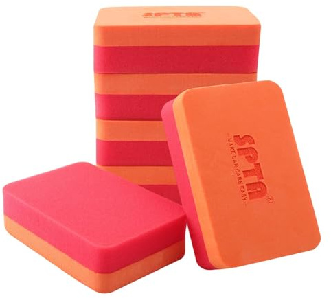 SPTA Coating Applicator, 6 Stück Applikatorschwämme Handpolierschwamm, langlebig Applikator, Professionelle Wax Applikator Schwamm, Ideal zum Auftragen jeder Autopflege und Keramikbeschichtung
