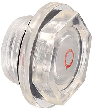 M METERXITY Plástico Aceite Nivel Mirilla Vidrio con Junta Tórica - Aire Compresor Conexiones Compruebe Bomba Aceite Nivel, Aplique a Tanque (G3/4, Transparente, Negro, Rojo)