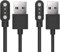 Blueshaweu Magnétique Chargeur Compatible avec TOOBUR IDW16 Smartwatch,Magnétique Chargeur Montre Connectée USB 3,3ft Compatible avec TOOBUR IDW16 1,95 Pouces Smartwatch (2 Packs-Noir+Noir)