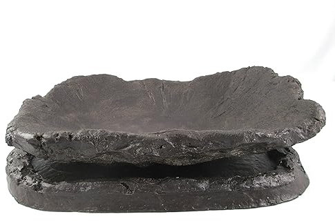 Bonsaischale + Untersetzer Bogenschale Pflanzschale Waldschale Landschaftsschale anthrazit 36x26x9cm (31223)