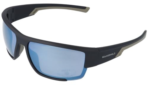 Gamswild WS7133 Sonnenbrille Sportbrille Fahrradbrille Skibrille Damen Herren Unisex | braun | schwarz-blau | blau-blau |