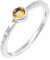 JEWELFORCE Citrin-Edelstein-Bandring für Herren und Damen, Bandring in allen Größen, Geschenkartikel, 925er-Sterlingsilber, Bandring-Schmuck JSR-128C_48 (15.3)