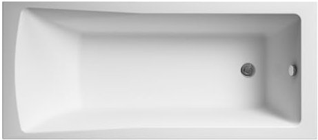 Balterley 1500 x 700mm Single Ended Straight Shower Bath, Gloss White Soaking Shower Bath, Acrylic Baths for Bathrooms, Straight Square, Adjustable Leg Set, Soaking Bathtub (White)