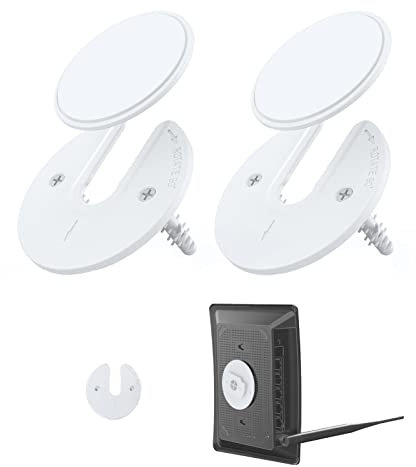 Soporte de pared para tableta, sin marco, soporte de pared para tablet de cocina, rotación de 90 grados, soporte de pared fijo para tablet para enrutadores WiFi y lector electrónico