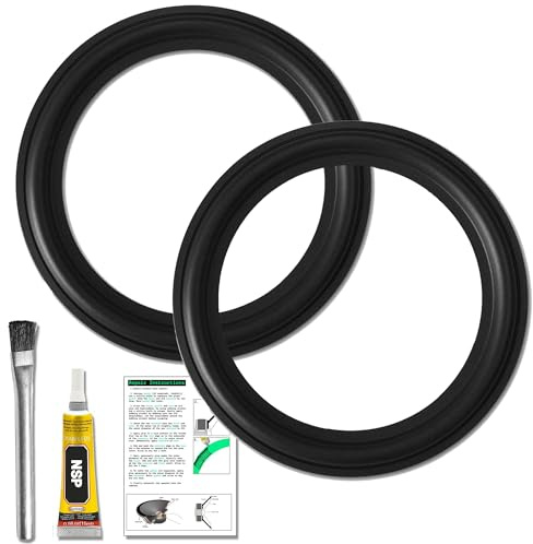 North Speaker Parts 10 Rubber Woofer Speaker Light Surrounds Repair Kit Glue UK