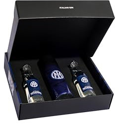 Inter – COFANETTO PREMIUM TONIC INTER – 1 Gin in Bottiglia 500 ml - Zen Italian Gin - Gin Premium Italiano Agrumato e intenso - 9 Botaniche - 40% Vol – 2 TONICHE IN BOTTIGLIA 200ML INTER –