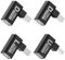cablecc Adaptateur 4 pièces/lot USB 2.0 Type-B mâle à Femelle Adaptateur d'extension Horizontal Vertical coudé à 90 degrés Coque en Alliage pour imprimante Scanner
