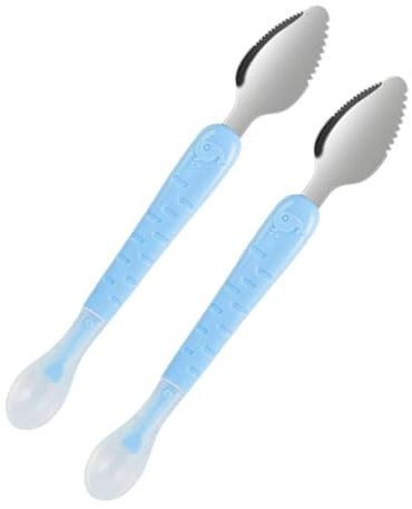 ULDIGI 2stücke Obst Püree Schaber Löffel Dessert Löffel Obst Schaben Mit Box Rutschfester Griff Robust Und Einfach Zu Bedienen Lagern