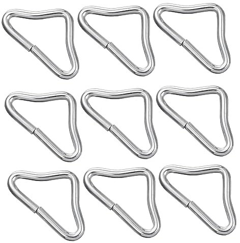 KITANDOVE Silberne Dreieckige Eisenringe Schnallen Für Trampolin Ersatzteile Hochwertige Mesh Stoff Schnallen Für Trampolinspringmatten Und Zubehör