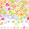SOFPLATE 1 Box 500 Stück 10 Farben Blumen perlenkappen Acryl Blumen perlen Großpackung Mit 5 Blütenblättern Lilienglocken Tulpen Lose Blumen Trompetenblumen Abstandshalterperlen Für Die Schmuck