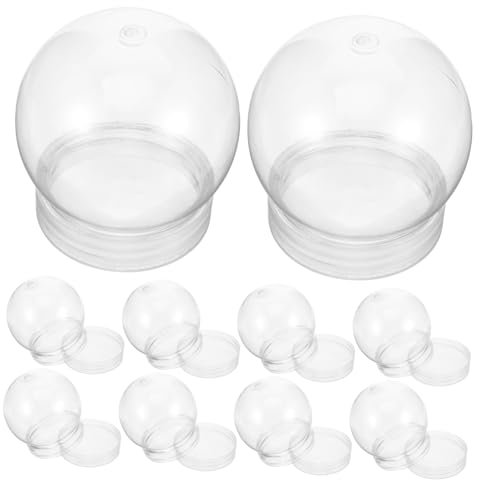 MOLUCKFU 30stücke Mini Wasser Kugeln Transparente Schneekugeln Mit Schraubverschluss Leere Formen Für Kreative Bastelprojekte Und Dekoration Für Erwachsene