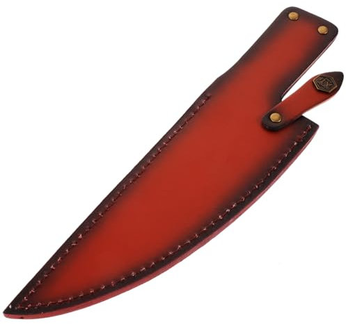 Cabilock juego de cocinero cuchillo chef cuchillo cocinero cuchillo verduras cocinando guardia útil protector de útil estuche para Cuero regenerado Brown