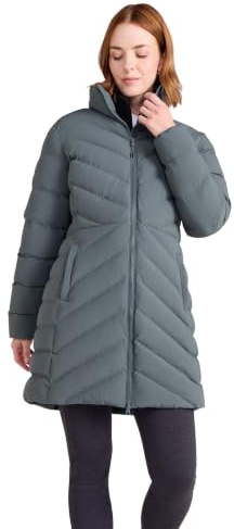 Mountain Warehouse Anmore Womens Padded Jacket - Thermal Tested -35 °C & Water-Resistant Long Coat with Pockets, Womens - Autumn Winter Outdoors, Travelling & Hiking Khaki Women's Size 16