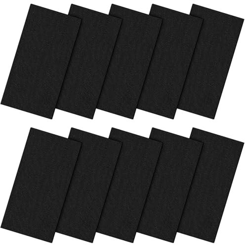 10Pcs Nylon Repair Patches 7.87 x 3.93 inch Self-Adhesive and Waterproof Fabric Patch Repair Tape Lightweight Tent Patch Kit for Clothing Down Jacket Clothes Bag(20 x 10 cm, Black)