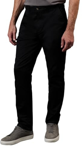 Maine Black Premium Slim Fit Chino Trousers, 32R, Black