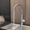 Fudeer 220V Electric Hot Water Tap for Kitchen, 3.3Kw Instant Hot Water Faucet, 360°Rotate Stainless Steel Water Heater Tap with Digital Display 30-45℃(Silver)